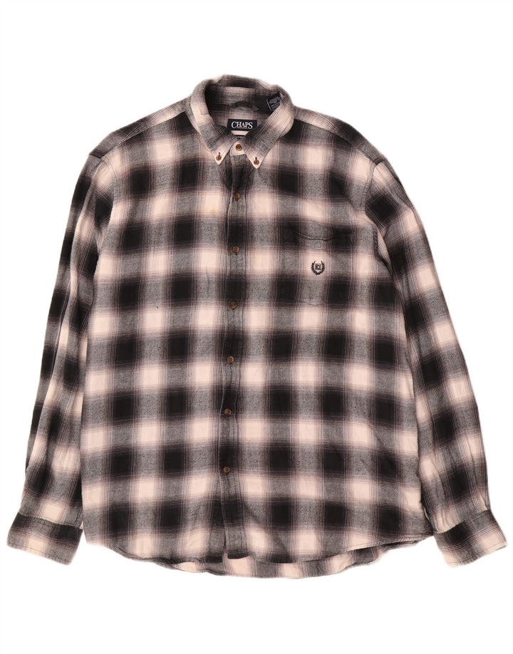 Męska koszula flanelowa Chaps 2XL, bawełniana szara krata