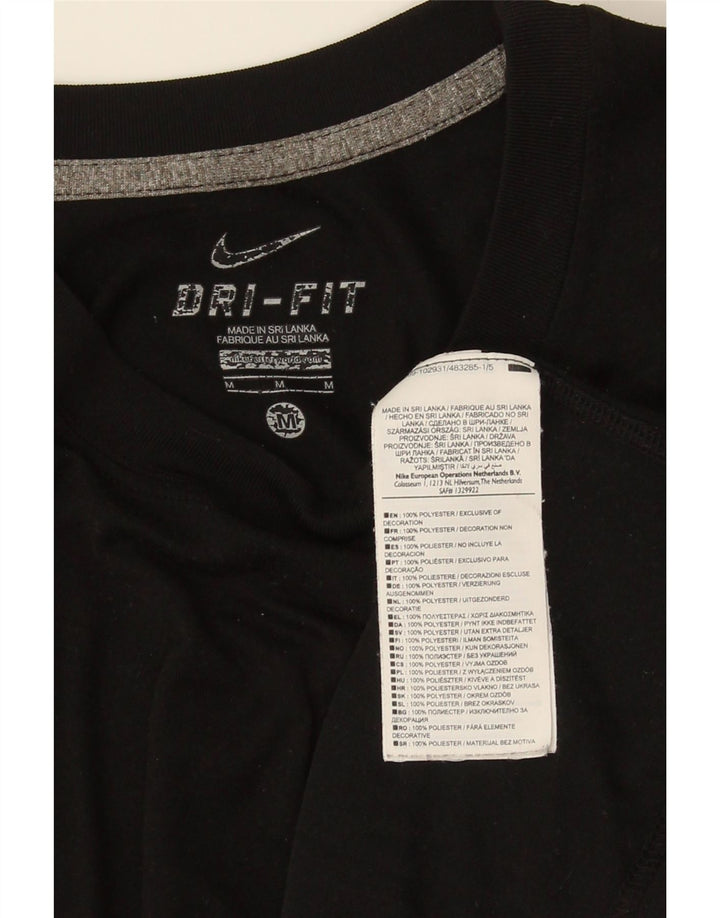 Męska koszulka Nike Dri Fit Top, średni czarny poliester