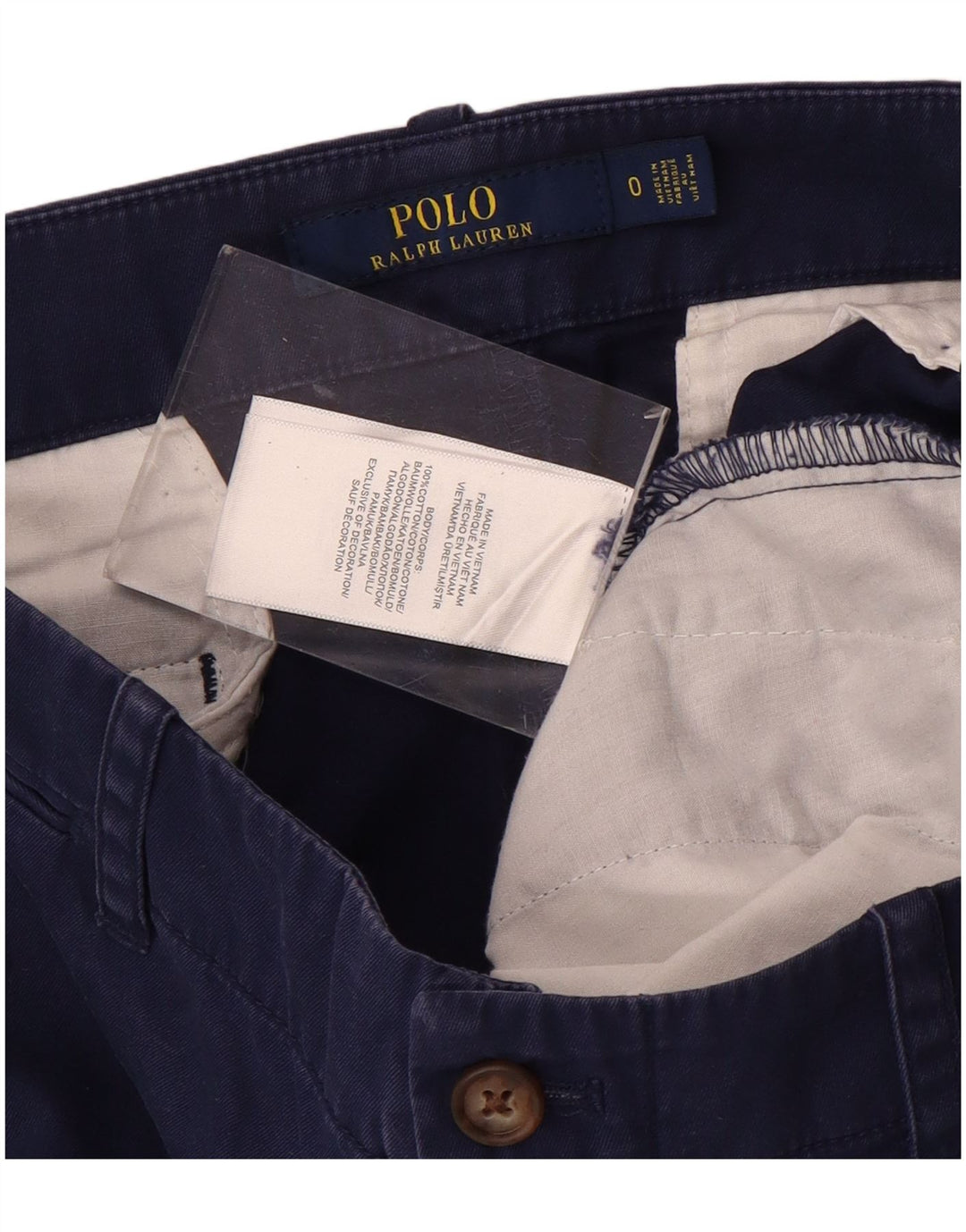POLO RALPH LAUREN Damskie spodenki Chino US 0 XS W30 Granatowe w cętki
