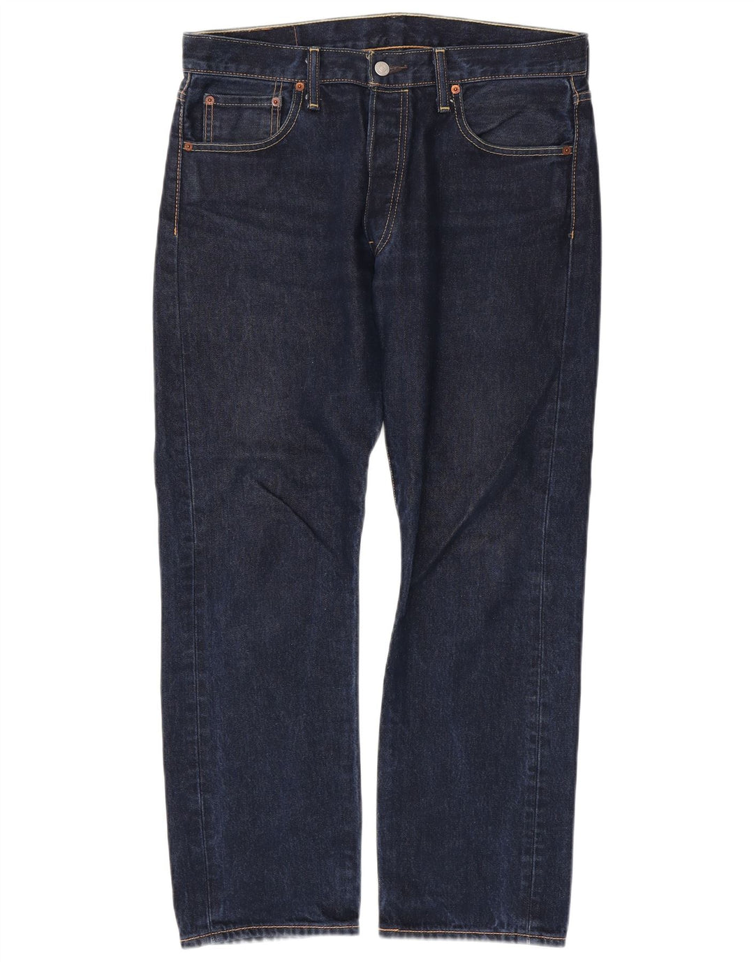 Męskie dżinsy Levi's 501 Straight W34 L30 Granatowa bawełna