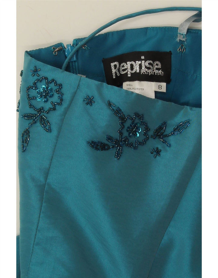 REPRISE Womens Strapless Dress UK 8 Small  Blue Polyester Vintage Reprise and Second-Hand Reprise from Messina Hembry 