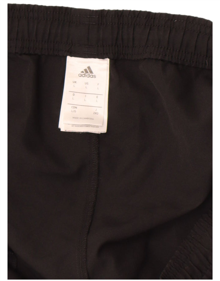 Męskie spodenki sportowe Adidas, duże, czarne, poliestrowe