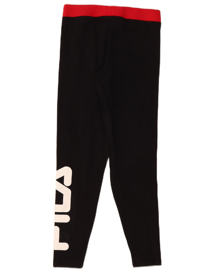 Damskie legginsy Fila Graphic UK 8 Small, czarne, bawełniane