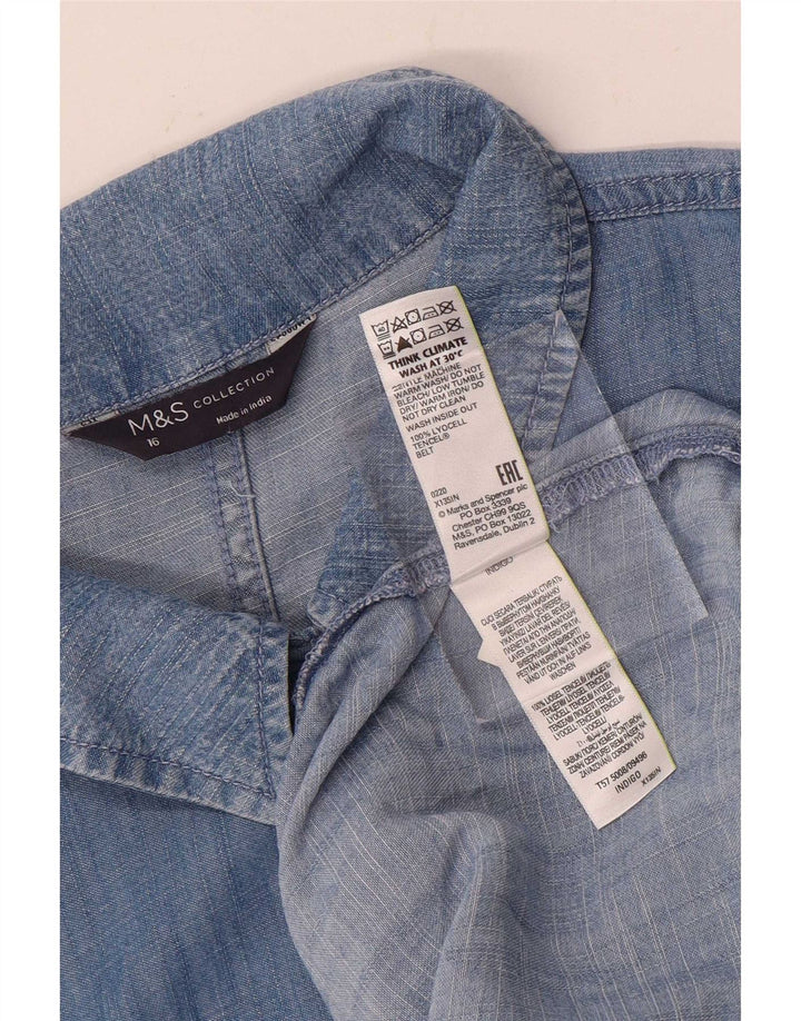 Marks & Spencer Damski kombinezon UK 16, duży, niebieski Lyocell