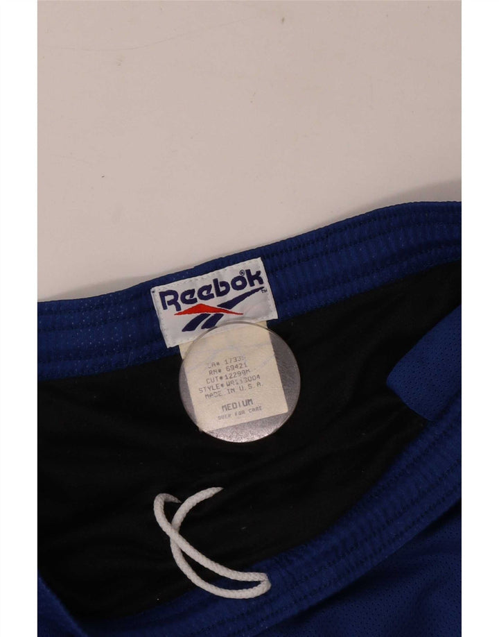 Męskie spodenki sportowe Reebok Regular, średni niebieski, poliester