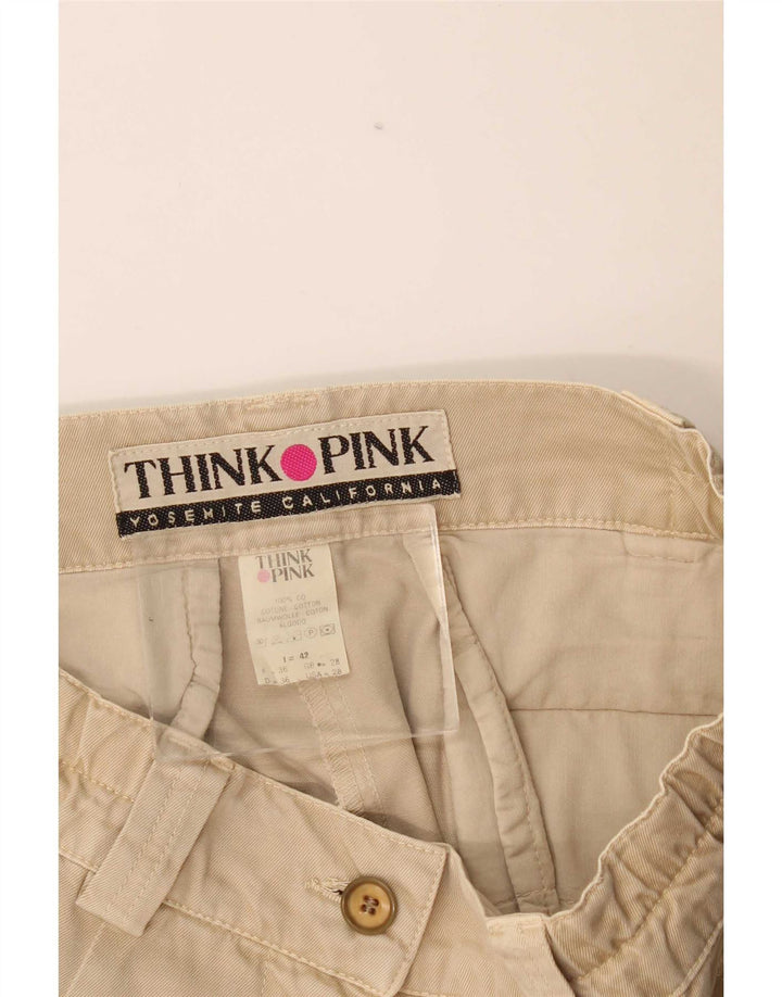 Damskie spodenki cargo Think Pink IT 42 Medium W28 Beżowa bawełna