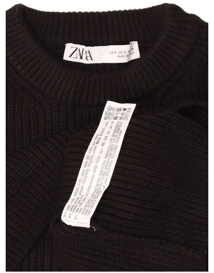 Damski sweter oversize z okrągłym dekoltem Zara UK 10 Small Black