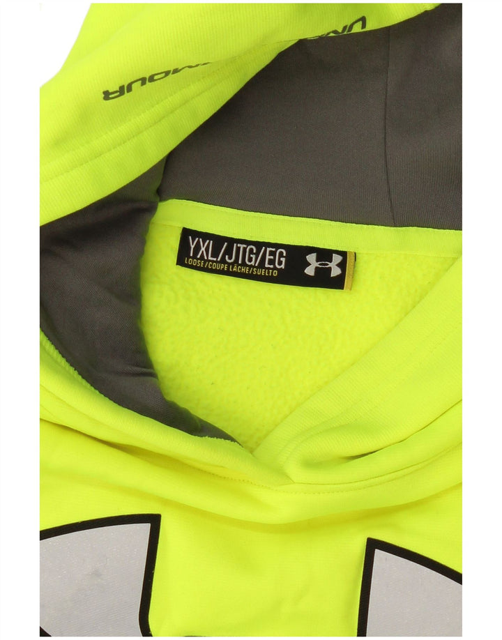 Chłopięcy sweter z kapturem UNDER ARMOUR z grafiką, 13-14 lat, XL, zielony