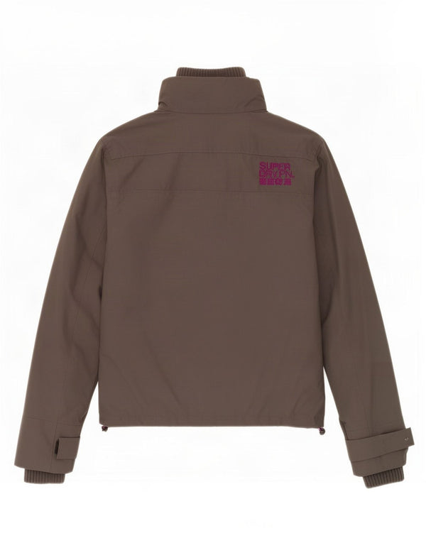Damska kurtka wiatrówka Superdry The Windcheater Graphic UK 10, mała szara