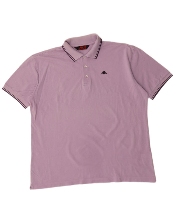 Męska koszulka polo Kappa 2XL, fioletowa bawełna