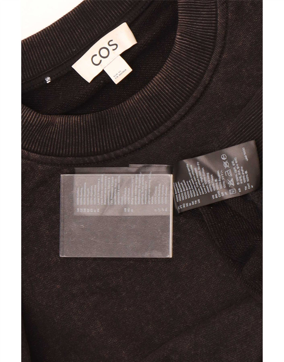 Cos Męska bluza o luźnym kroju, sweter XS, czarna