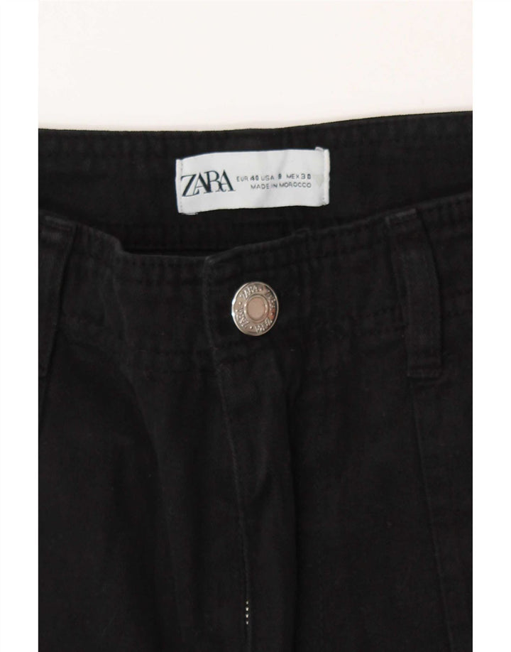Damskie spodnie proste cargo Zara EU 40 Medium W30 L30 czarne