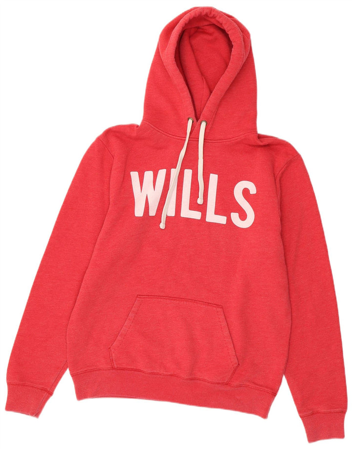 Męski sweter z kapturem Jack Wills z grafiką, średnio różowy, bawełniany