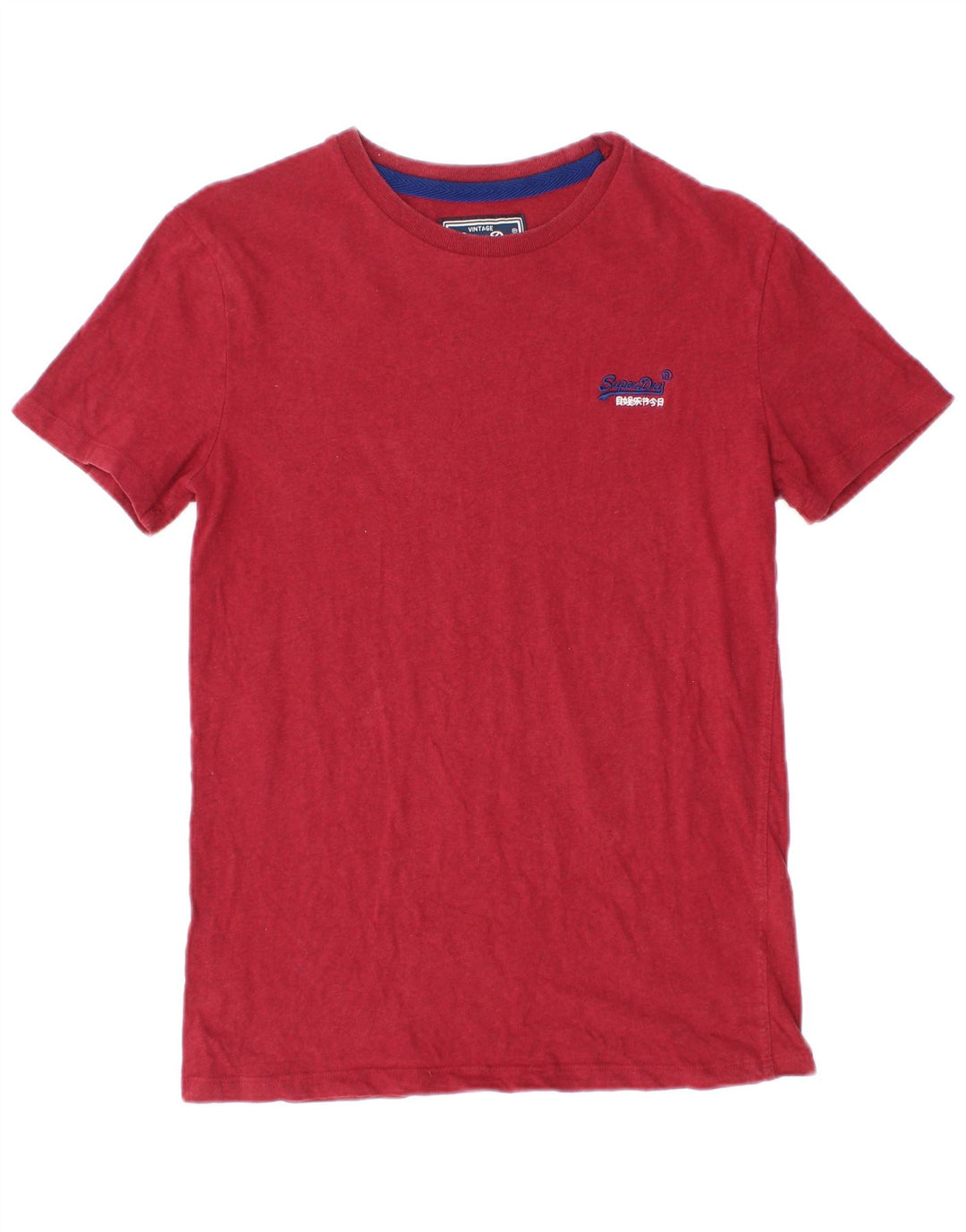 T-shirt męski Superdry, mały, czerwony, bawełniany