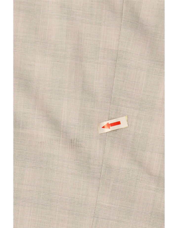 Damska marynarka ZARA zapinana na 1 guzik EU 40, poliester w szarą kratę