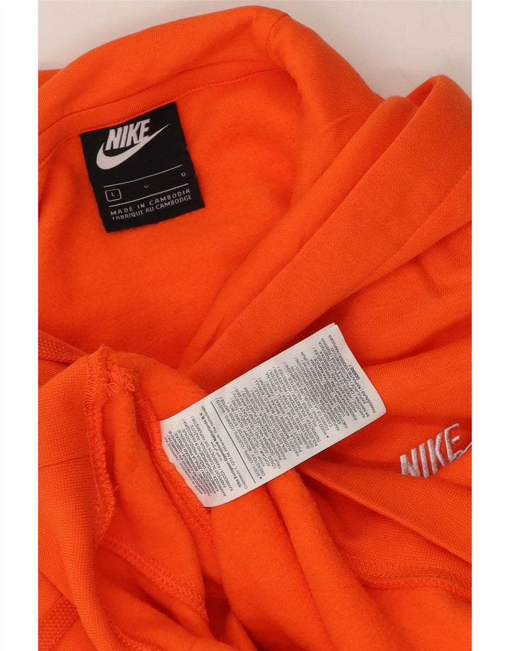 Męski sweter z kapturem Nike, duży, pomarańczowy, bawełniany