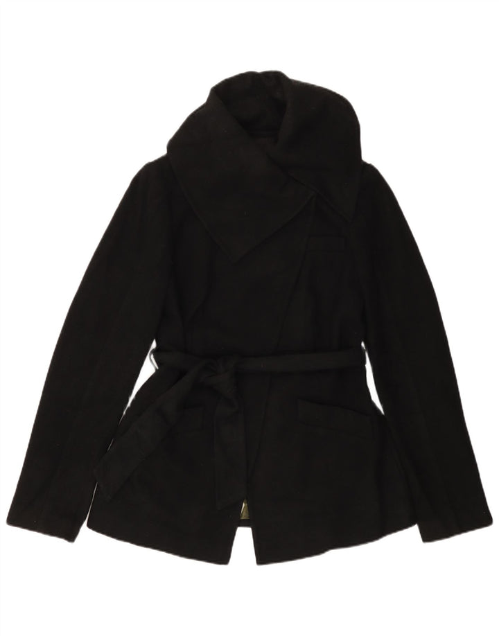 Damski trencz TED BAKER, rozmiar 2, mały, czarny, wełniany