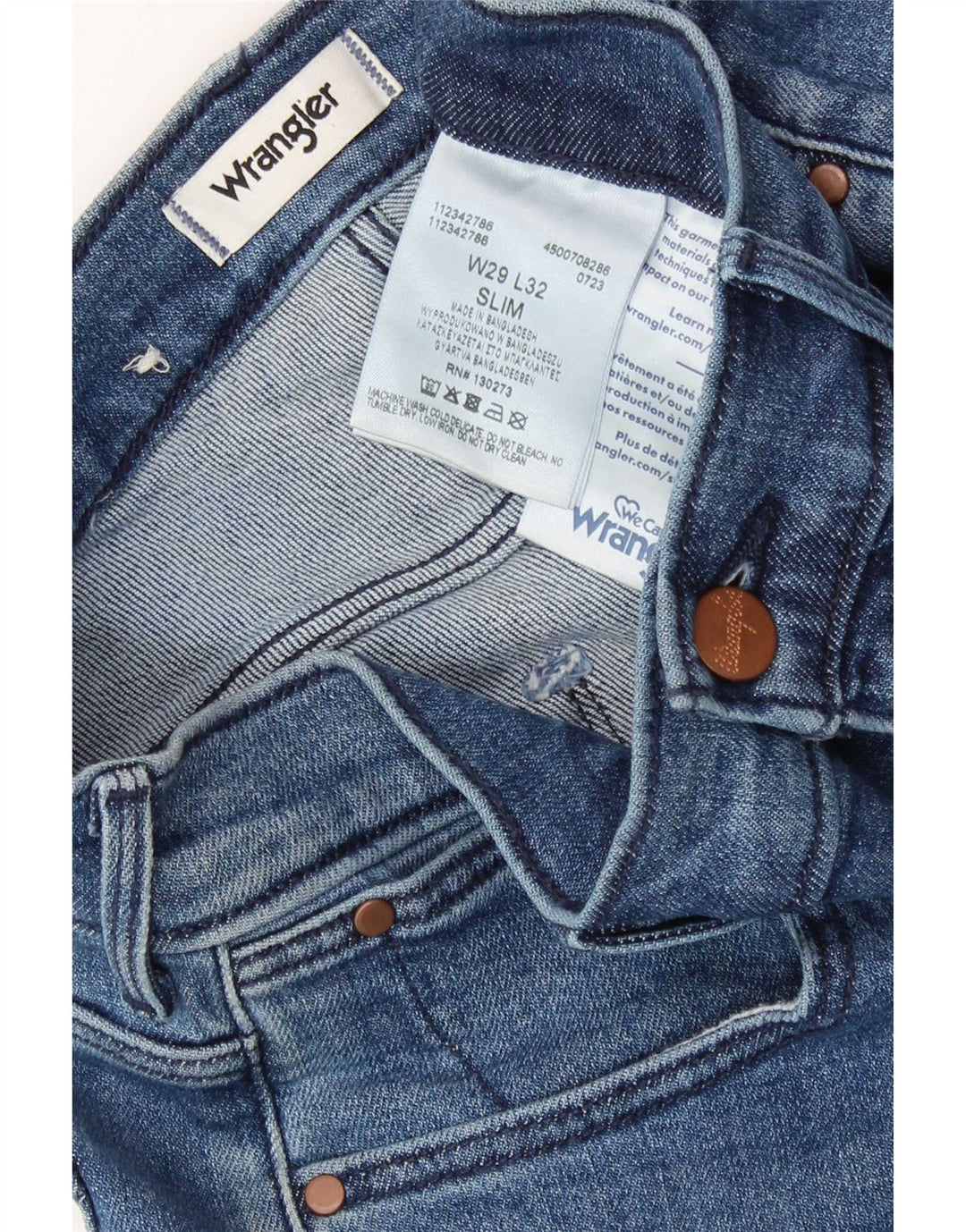 Damskie jeansy Wrangler W29 L32 Niebieskie bawełniane