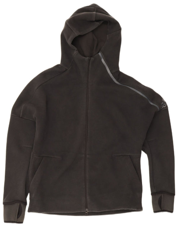 Damski sweter z kapturem i zamkiem Adidas UK 20/22 XL Czarna bawełna