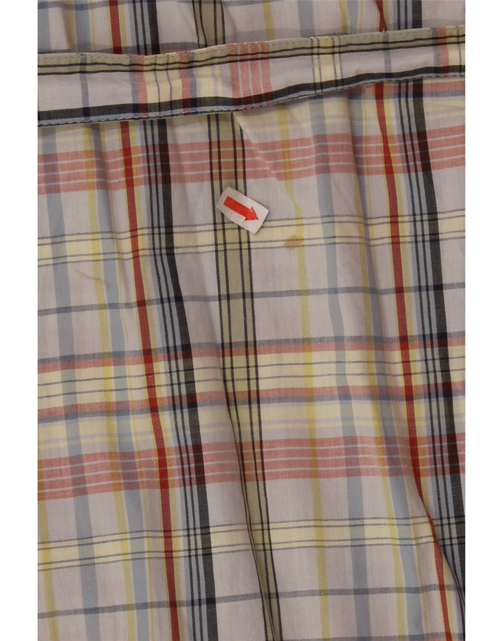 Damska sukienka koszulowa w stylu vintage UK 14, średnia, wielokolorowa, bawełniana krata