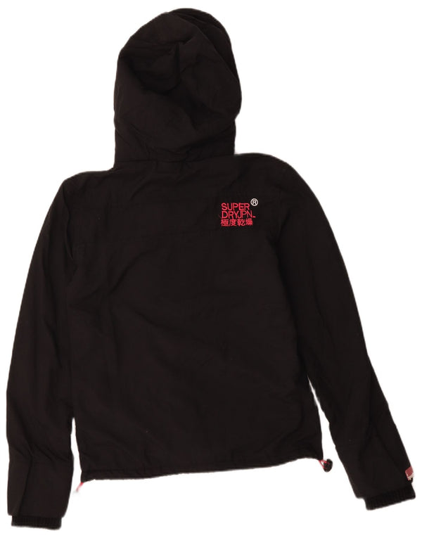 Damska wiatrówka z kapturem i kapturem Superdry UK 6 XS, czarna