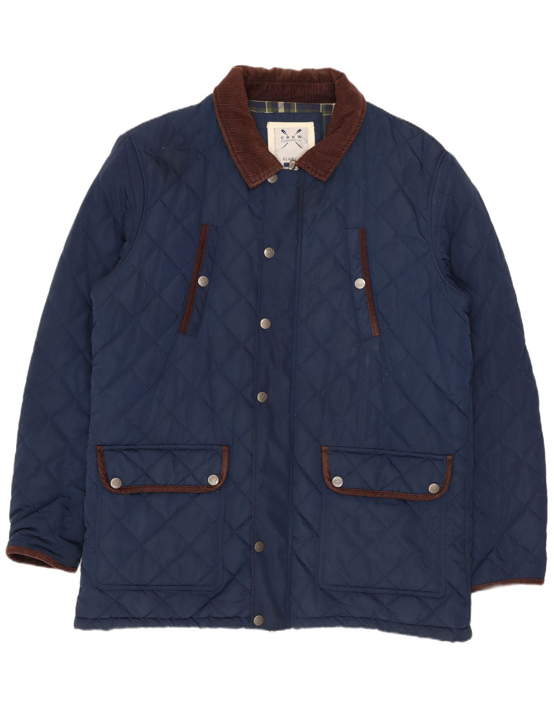 Crew Clothing Męska pikowana kurtka UK 42 XL Granatowy poliester