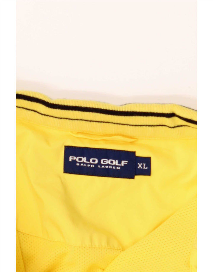 Męska koszula pulowerowa z krótkim rękawem Polo Ralph Lauren XL, żółty poliester