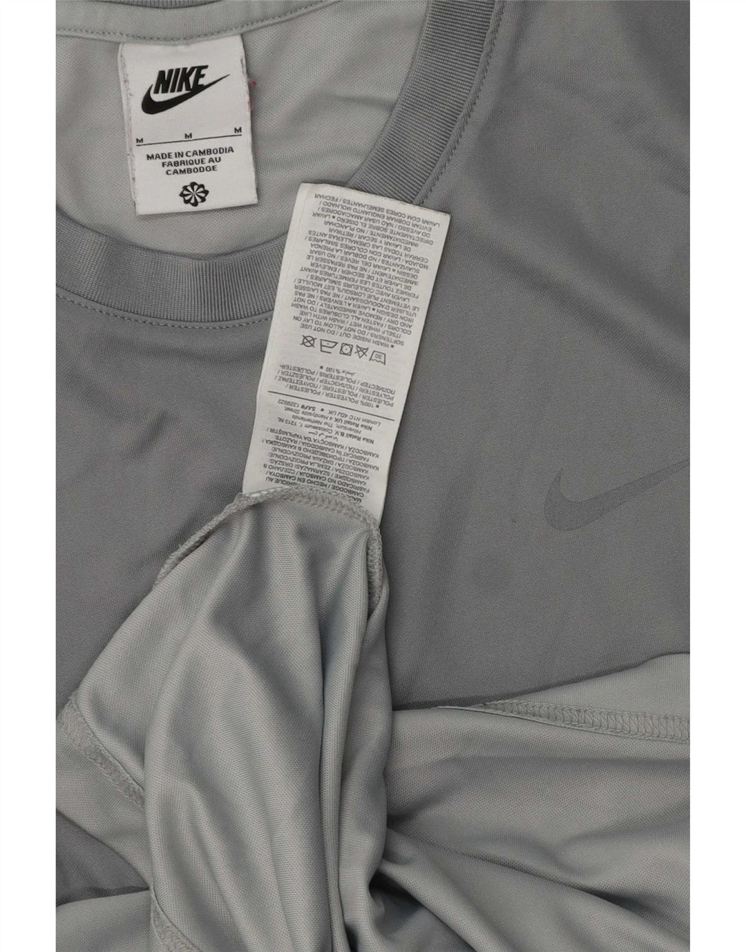 Męski T-shirt z grafiką Nike, średni szary poliester