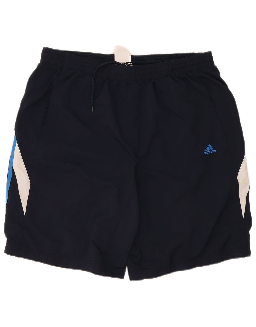 Męskie spodenki sportowe Adidas XL, granatowe, z blokami kolorów, poliestrowe