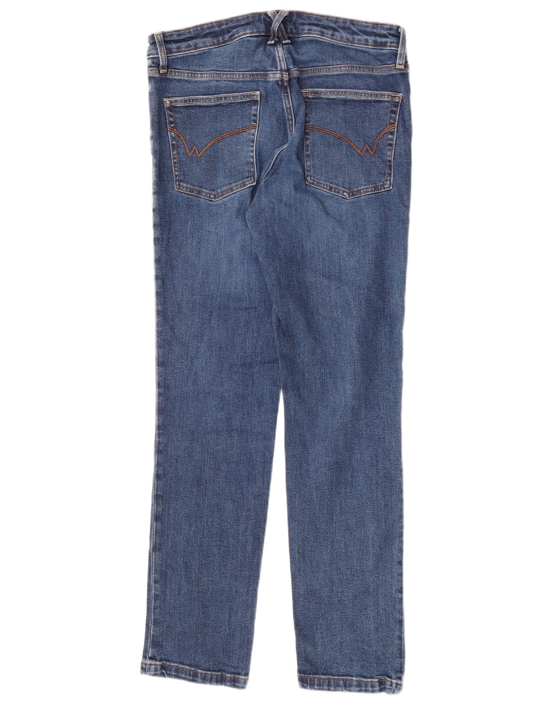Damskie proste dżinsy White Stuff UK 12 Medium W30 L30 Niebieskie bawełniane