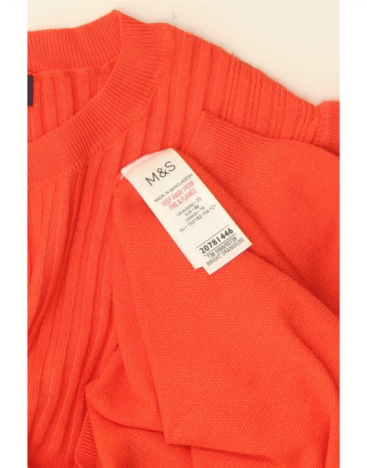Bluzka damska Marks & Spencer UK 20 2XL Pomarańczowa wiskoza