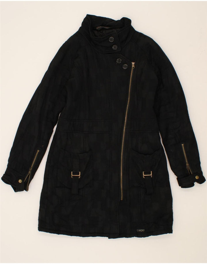 DESIGUAL Womens Overcoat EU 42 Large Black Vintage Desigual and Second-Hand Desigual from Messina Hembry 