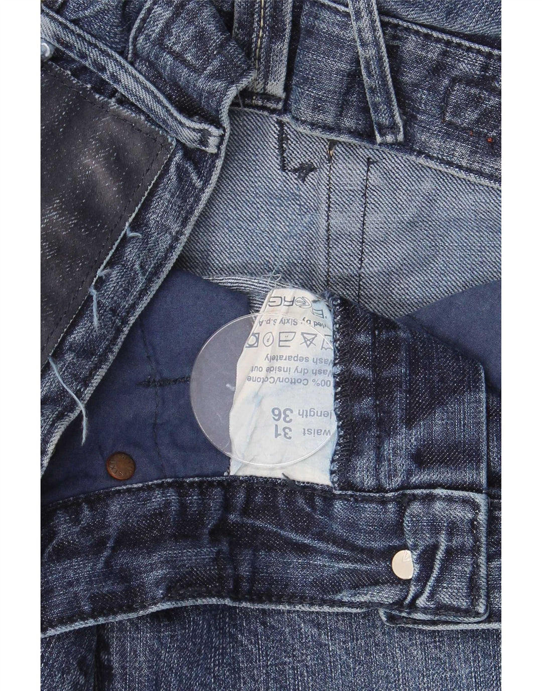 Damskie jeansy Energe Liam Straight W31 L36 Niebieskie bawełniane
