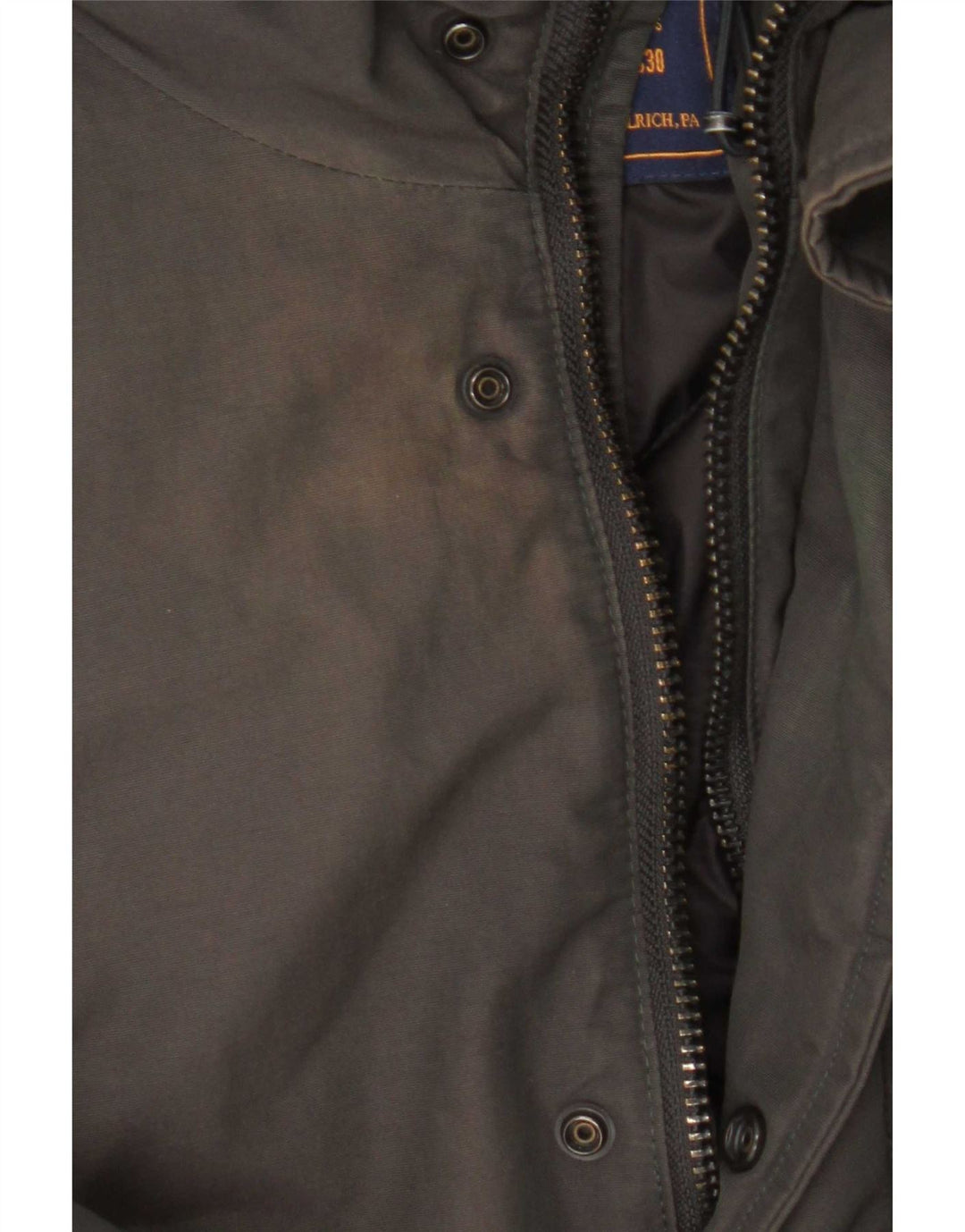 Woolrich Męski ocieplany płaszcz z kapturem UK 36 Small, szara bawełna