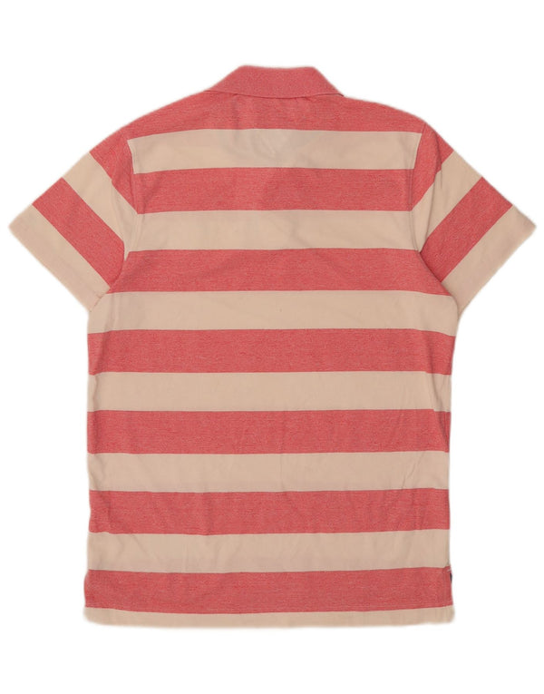 Męska koszulka polo Tommy Hilfiger z grafiką slim fit w małe różowe paski