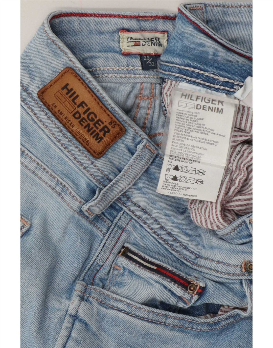 Damskie jeansy Bootcut Tommy Hilfiger W29 L32 Niebieskie bawełniane