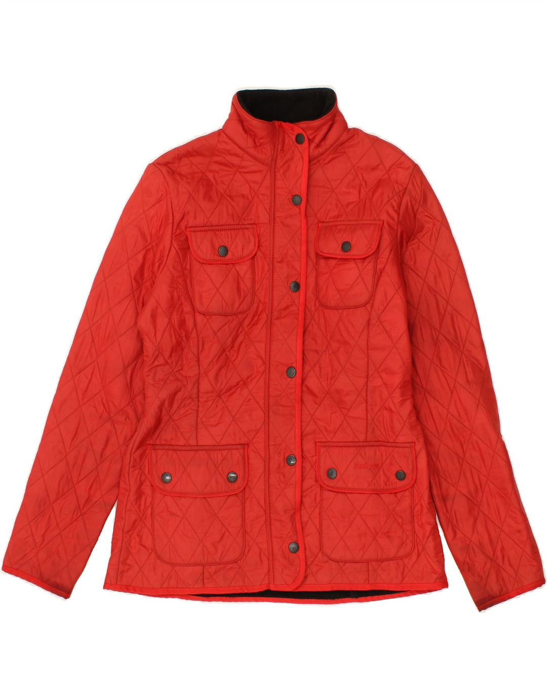 BARBOUR Womens Quilted Jacket UK 10 Small Red Vintage Barbour and Second-Hand Barbour from Messina Hembry 