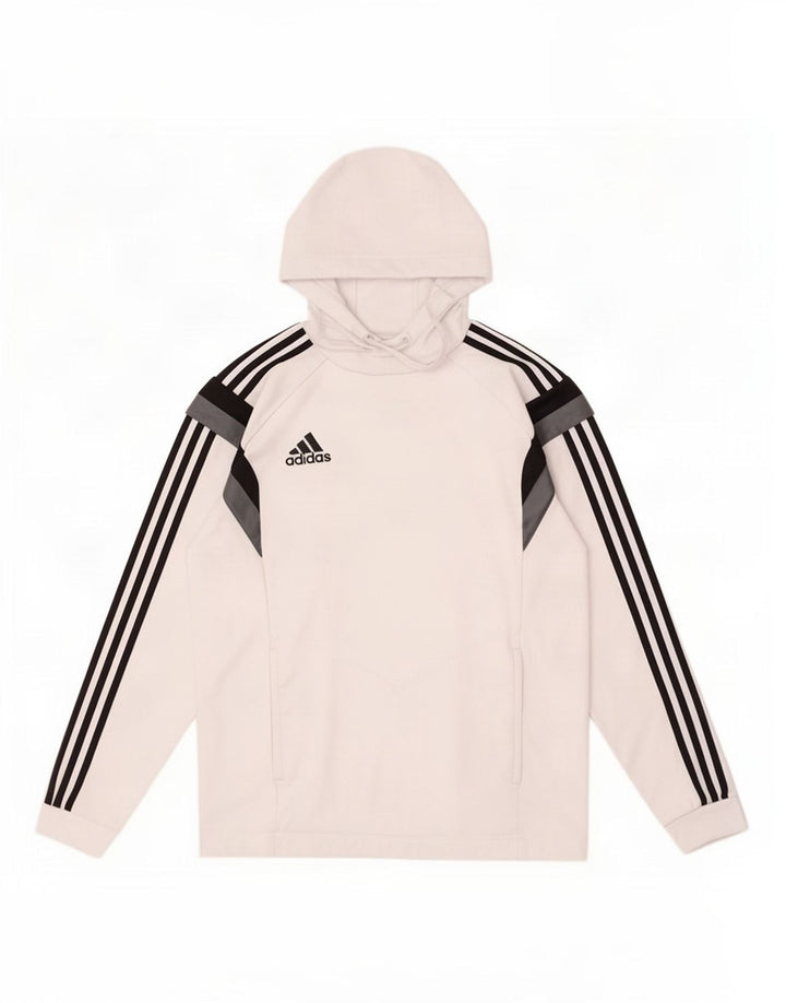 Męska bluza z kapturem Adidas, średni biały poliester