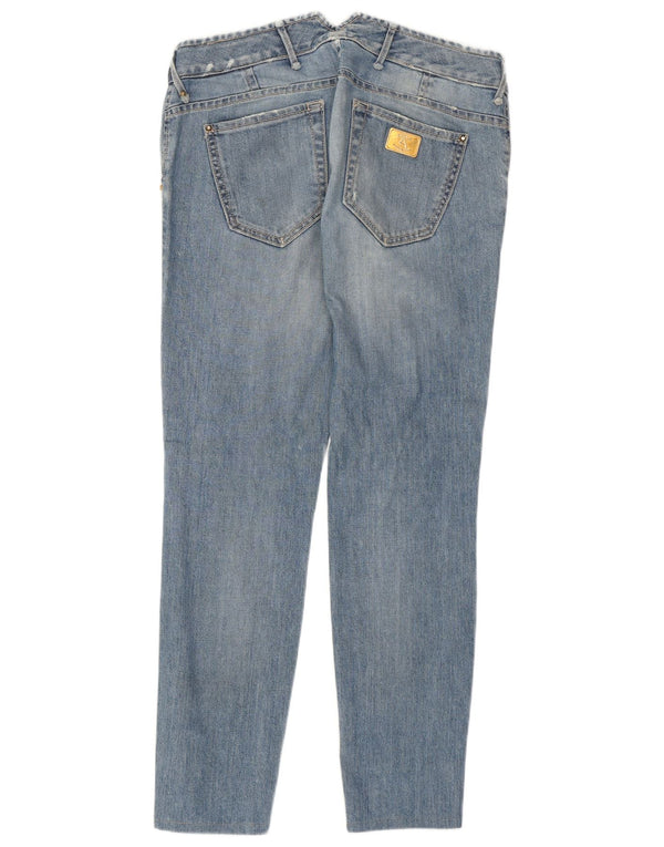 Damskie jeansy obcisłe z niską talią W31 L30, niebieska bawełna