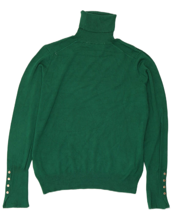 Damski sweter z golfem Zara UK 12 Średni zielony wiskoza