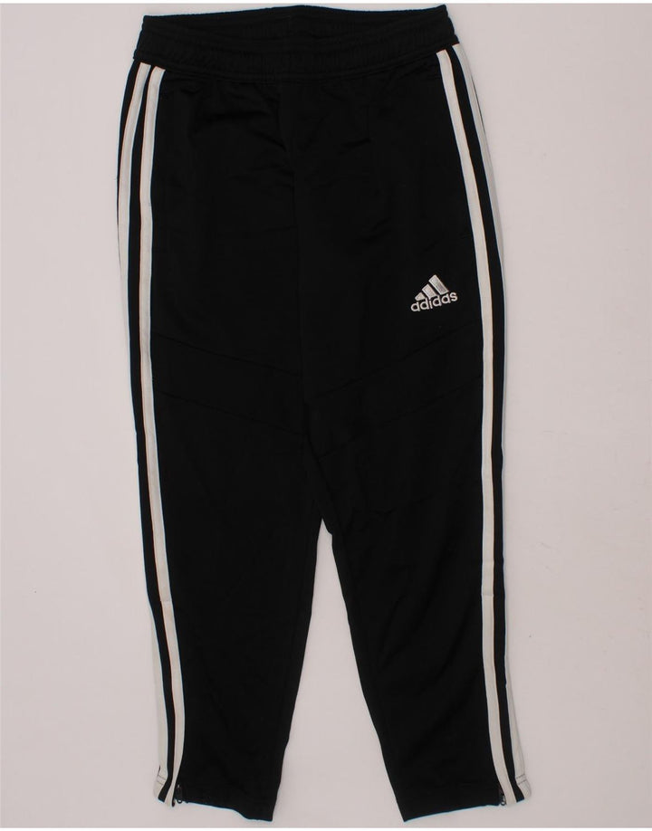 ADIDAS Boys Tracksuit Trousers 7-8 Years  Black Polyester Vintage Adidas and Second-Hand Adidas from Messina Hembry 