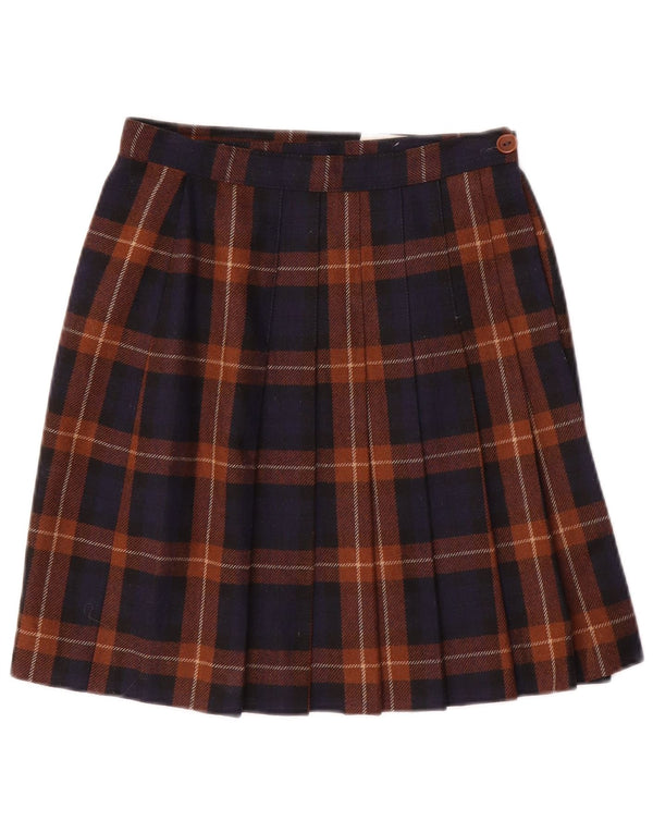 GB.PEDRINI Damska spódnica mini kopertowa IT 40 Small W24 Granatowa krata