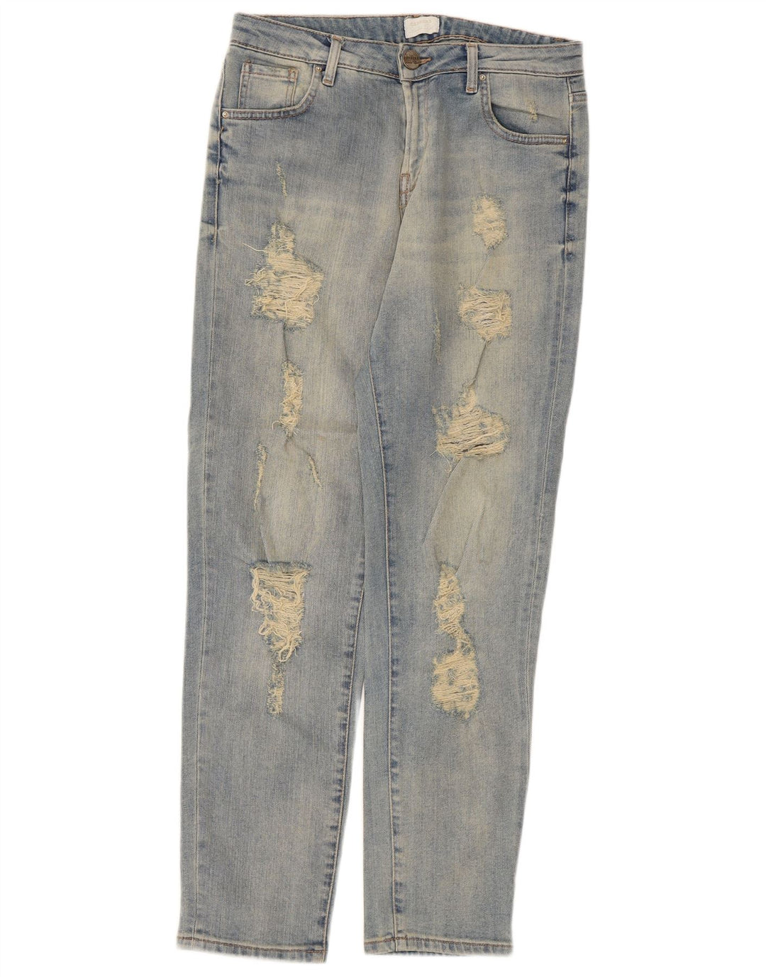 Damskie jeansy Carrera Distressed Tapered IT 42 Medium W29 L29 Niebieska bawełna