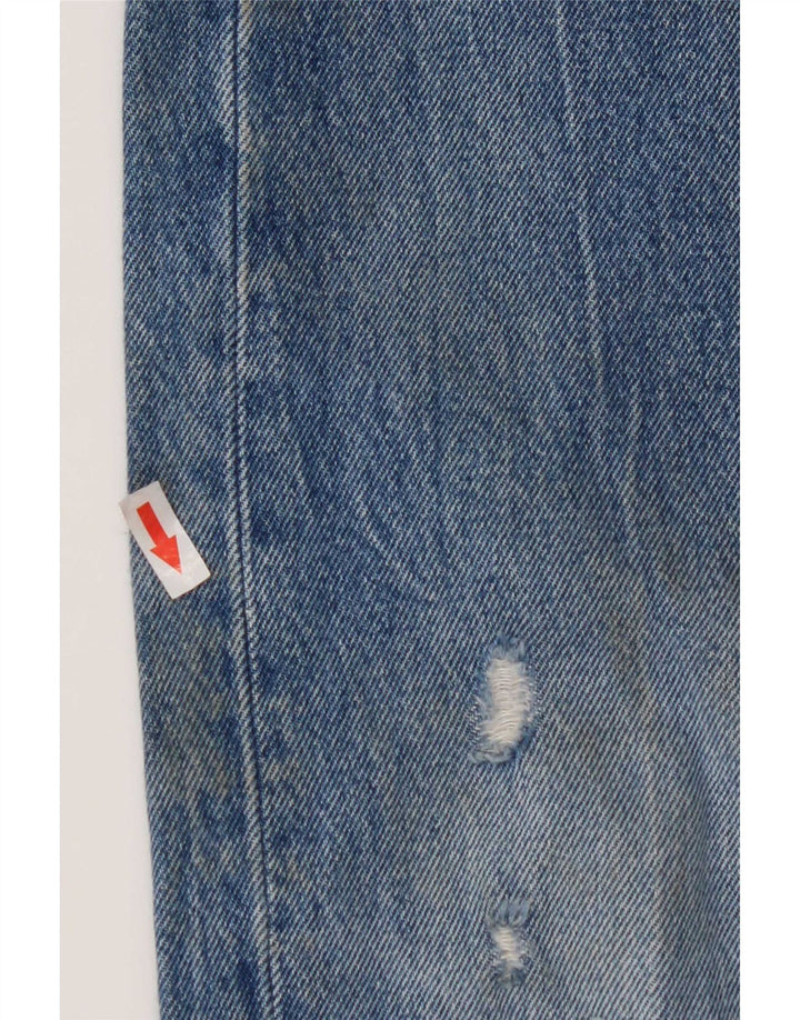 Damskie jeansy Levi's 501 w trudnej sytuacji W28 L32 Niebieska bawełna