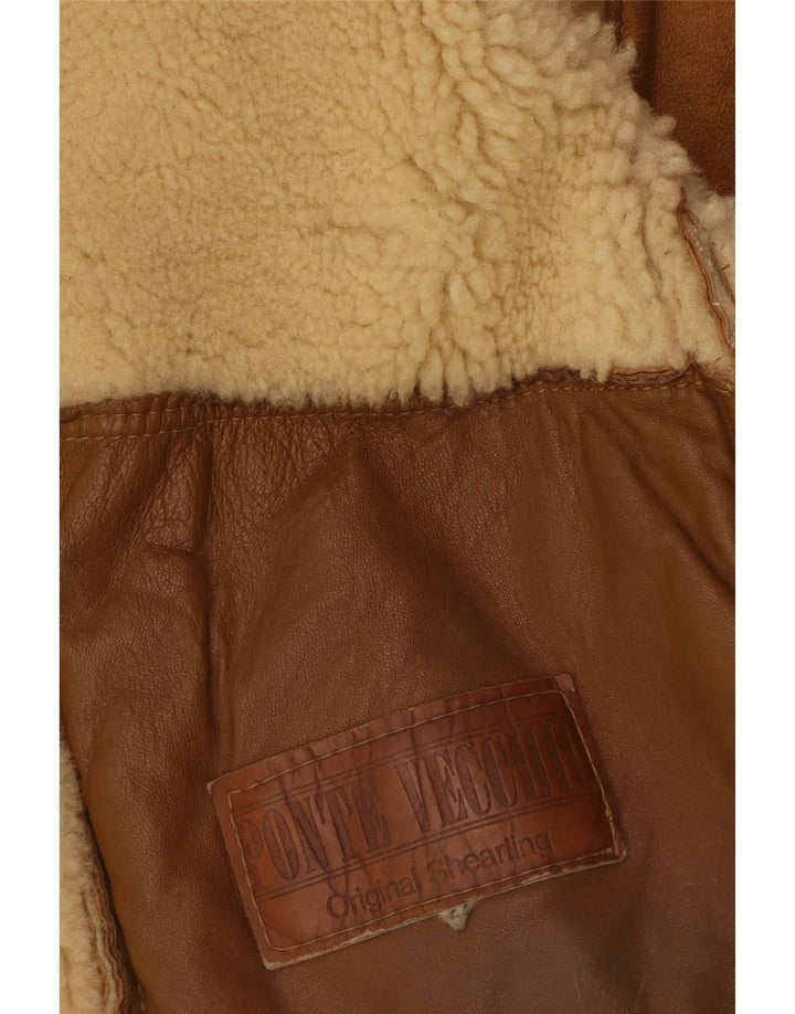 Męska kurtka shearling Ponte Vecchio IT 54 2XL brązowa