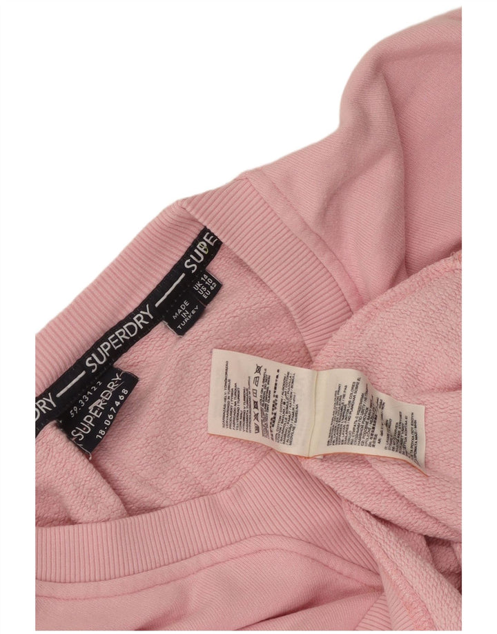 Damski sweter oversize Superdry Graphic UK 14, duży, różowy