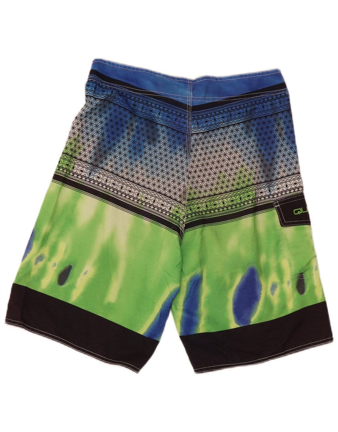 Męskie spodenki kąpielowe Quiksilver z grafiką, średnie wielokolorowe bloki kolorów