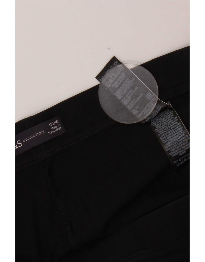 Legginsy damskie Marks & Spencer UK 12, średnie, czarne, bawełniane
