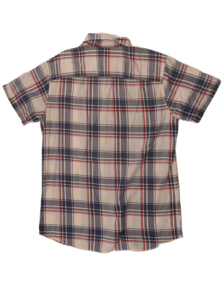 Męska koszula z krótkim rękawem Jack & Jones w dużą niebieską kratę