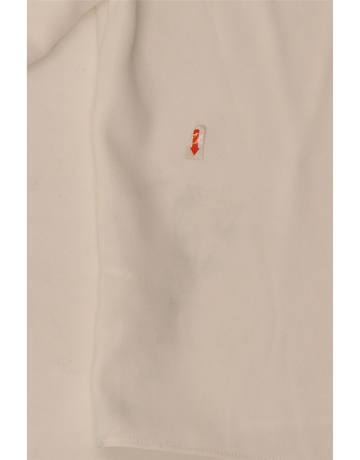 Damska bluzka oversize z batwingiem Zara UK 10, mała, biała, poliestrowa